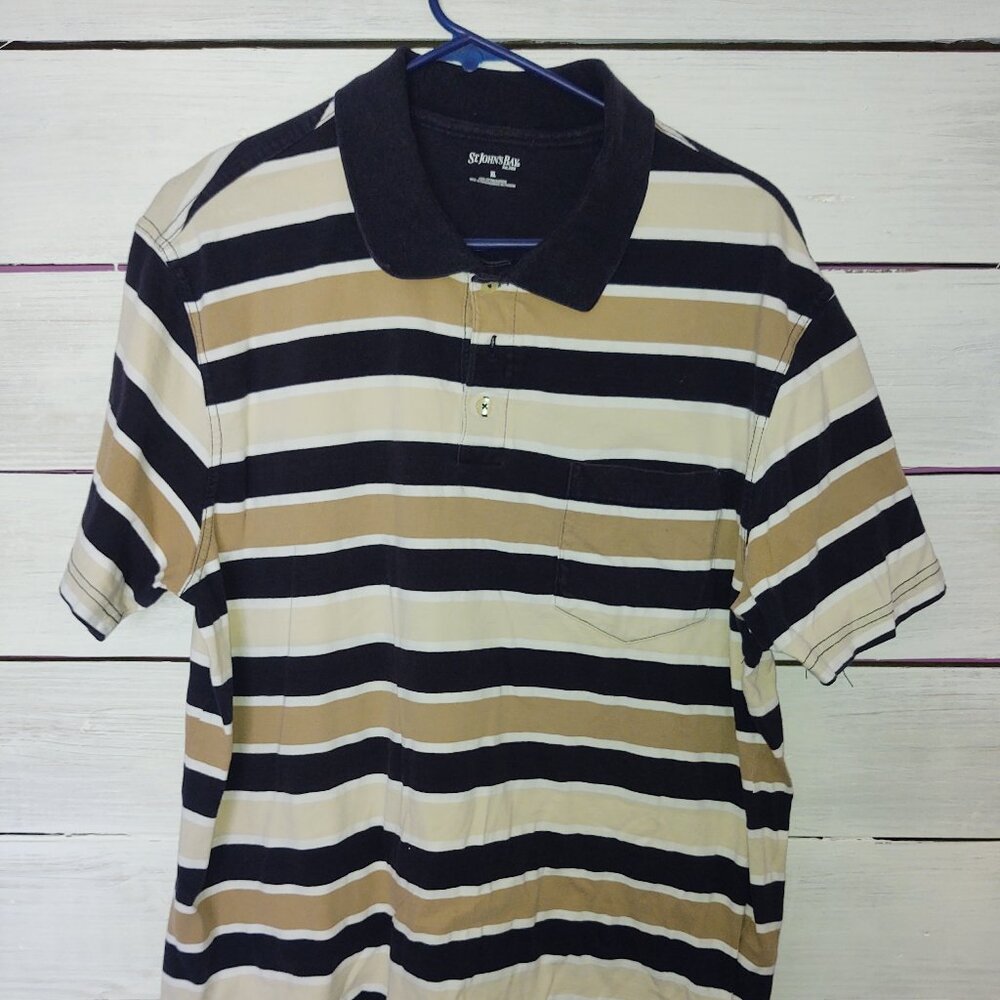 St. Johns Bay Vintage Collared Short Sleeved Polo